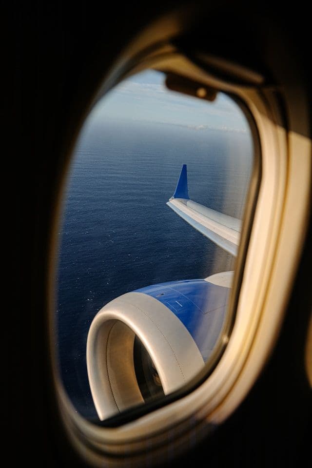 Vue depuis un avion à Hawai