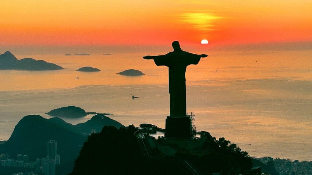 Vue sur Rio au coucher du soleil