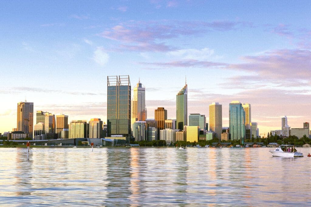 Perth vue sur la skyline