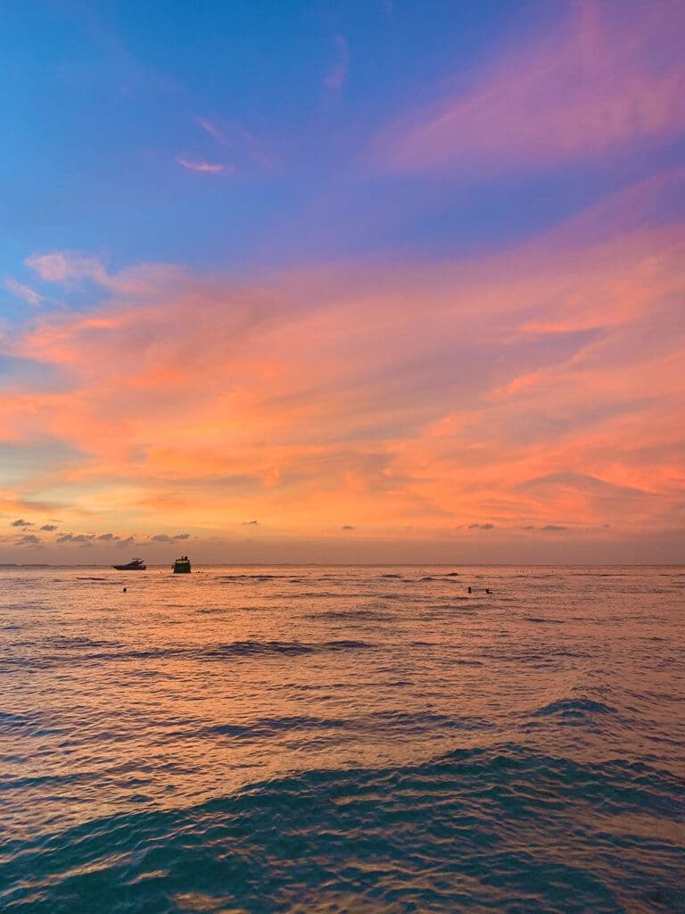 Coucher de soleil à Islas Mujeres