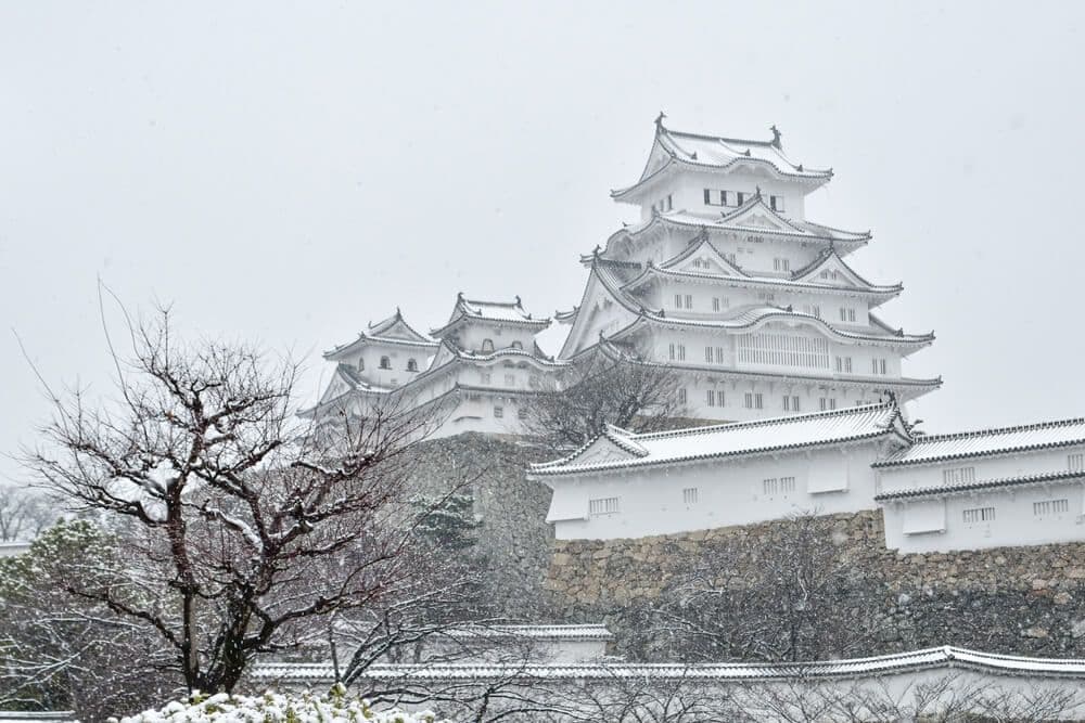 Le château d'Himeji sous la neige