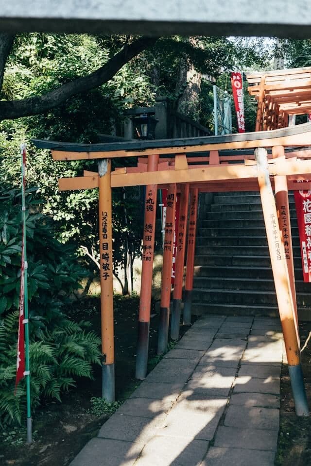 Torii dans le quartier d'Ueno à Tokyo