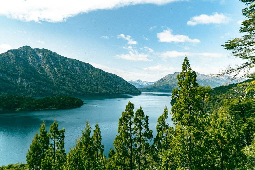 Forêt de sept lacs en Patagonie
