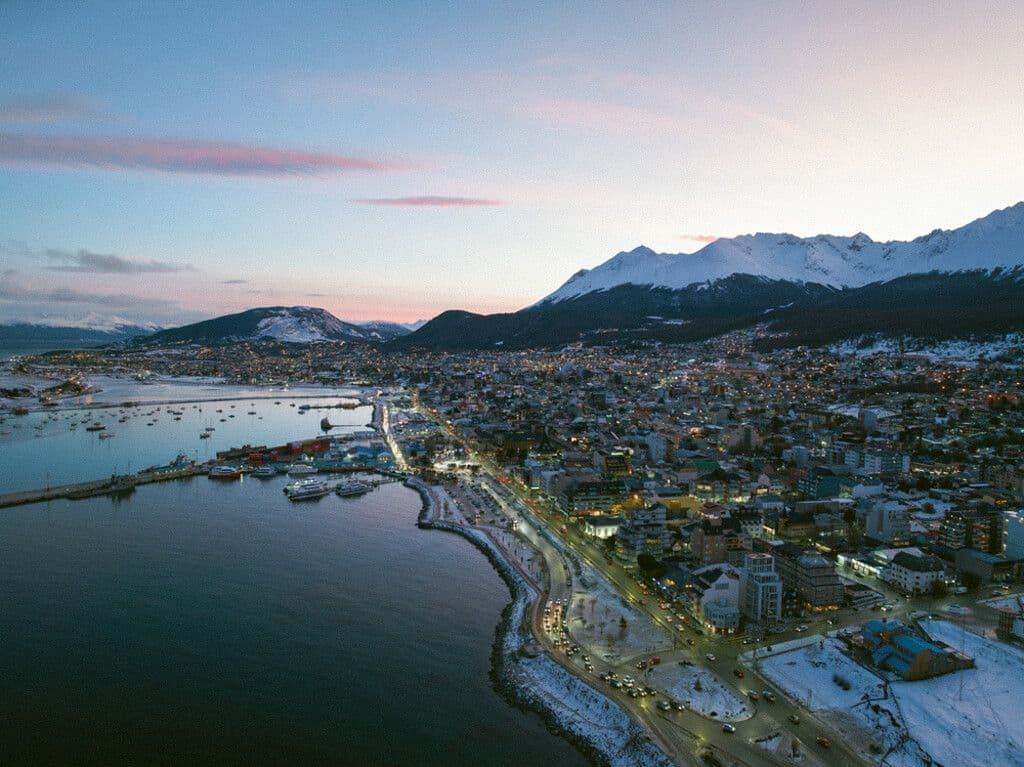 Vue aérienne d'Ushaia, Argentine