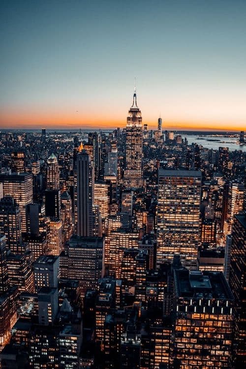 Vue aérienne de NYC