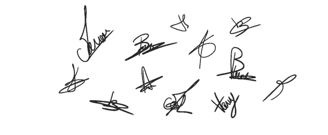 Signatures des auteurs de la lettre
