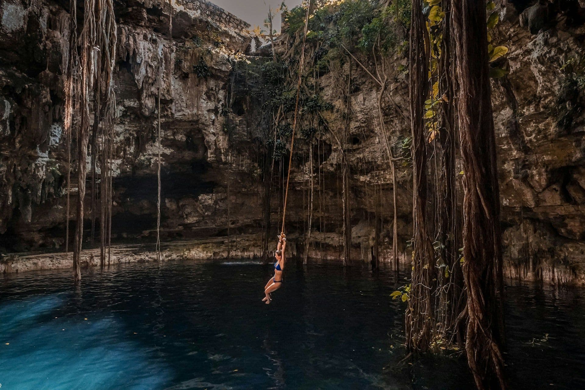 Cénote dans le Yucatan